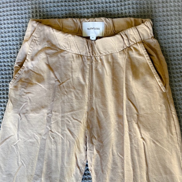 Talentless Wide-Leg Terry Lounge Pants in Nude - Picture 3 of 5